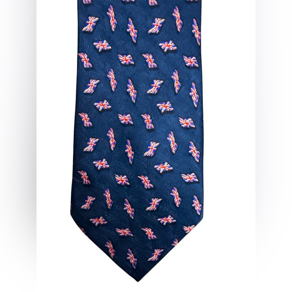 Navy Union Jack Patterned Tie